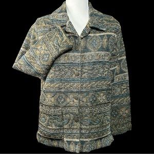 Vintage Napa‎ Valley Artsy Textured Tapestry Blazer Lady Jacket